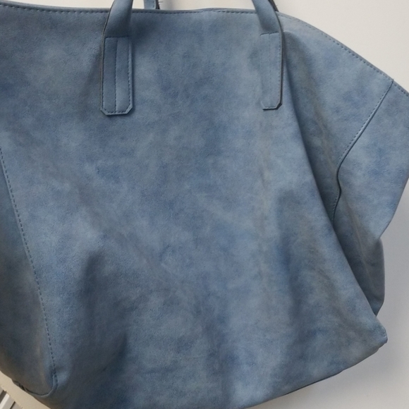 Saks fifth Avenue suede blue handbag - Picture 1 of 3